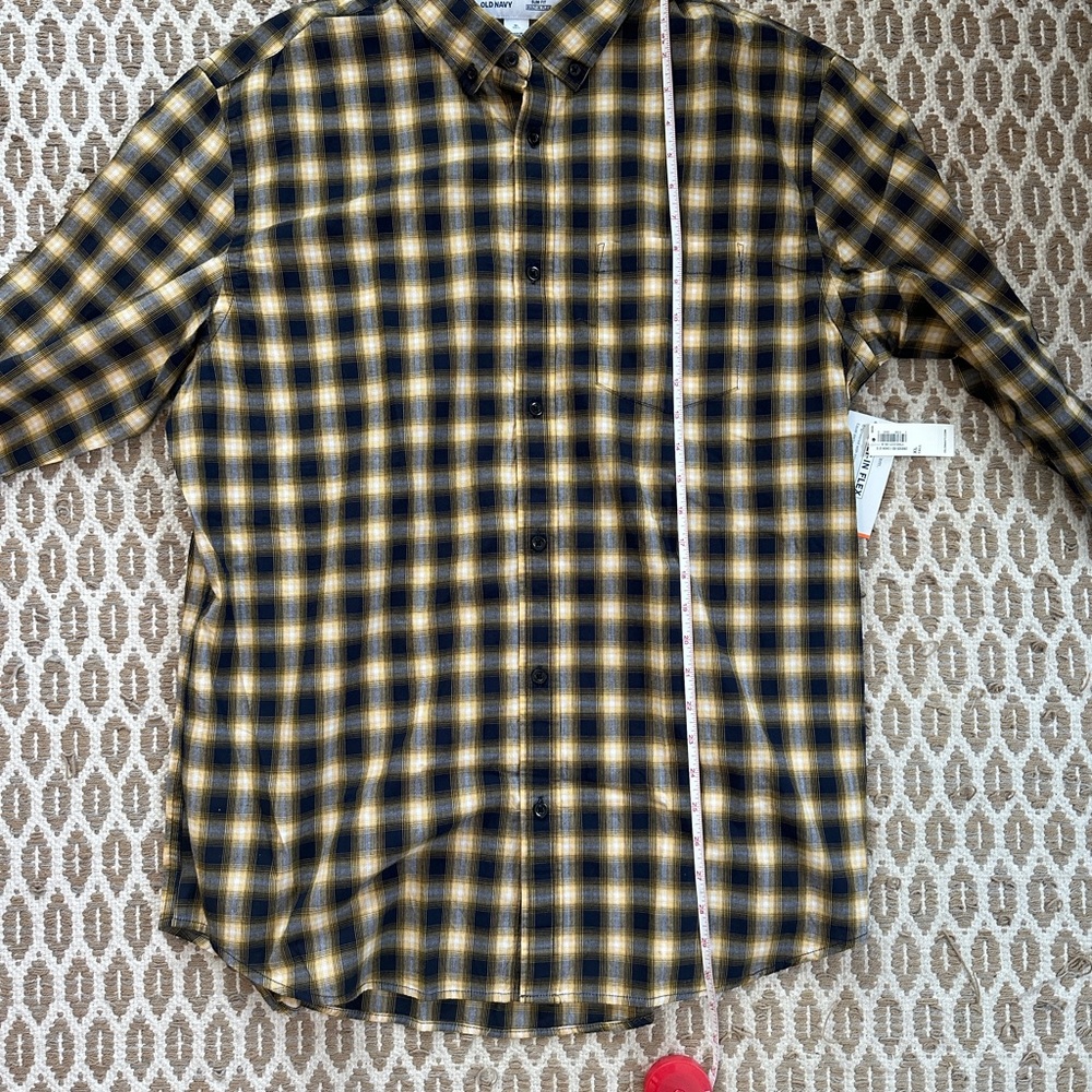 Men’s NWT old navy men’s pattern Oxford button down shirt XLT stretch